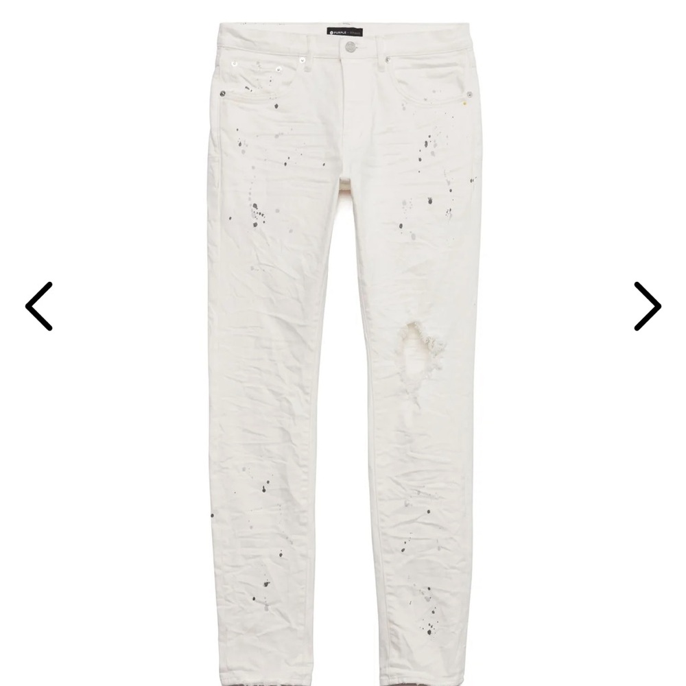 Trendy White Distressed Skinny Jeans